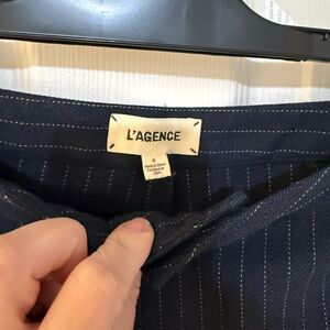 L'AGENCE Navy Pinstripe Pants